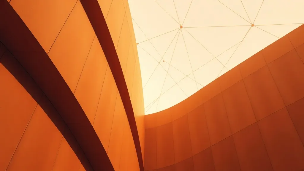 Abstract architectural lines representing global connectivit
